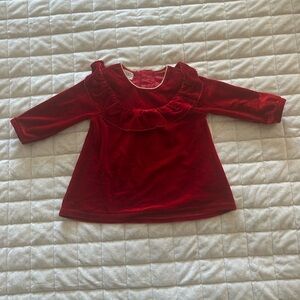 Mud Pie Velvet Ruffle Baby Dress